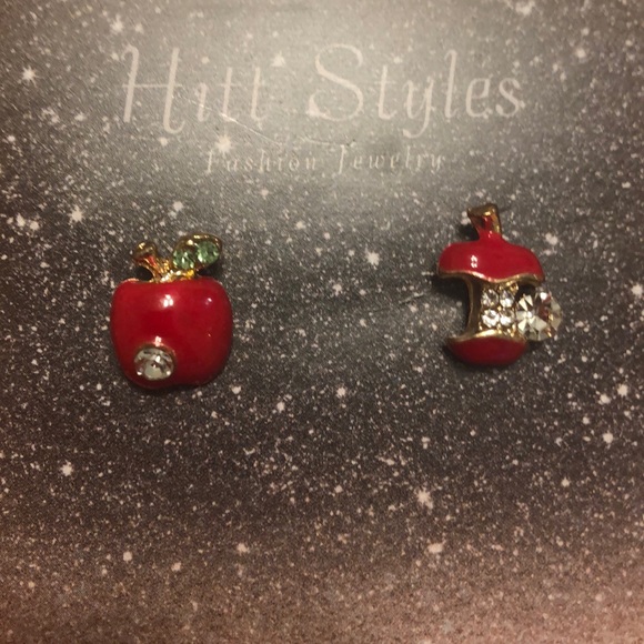 Apple Stud Diamond Earrings - Picture 3 of 4